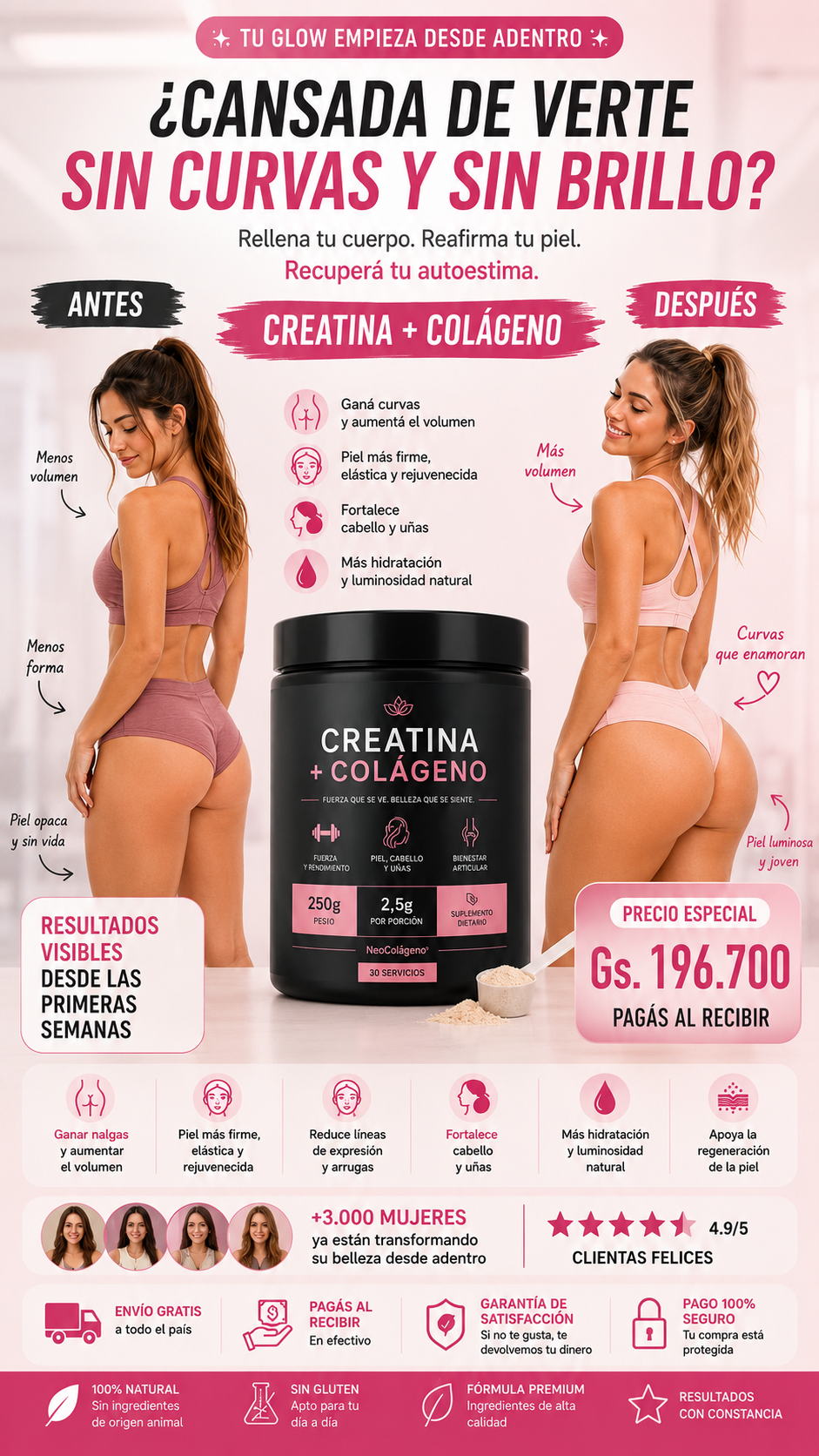 Veloura — Creatina + Colágeno